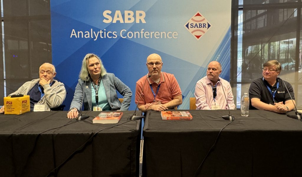 BP Founders Panel at SABR: (From left to right: Gary Huckabay, Christina Karl, Rany Jazayerli, Joe Sheehan, and Clay Davenport)