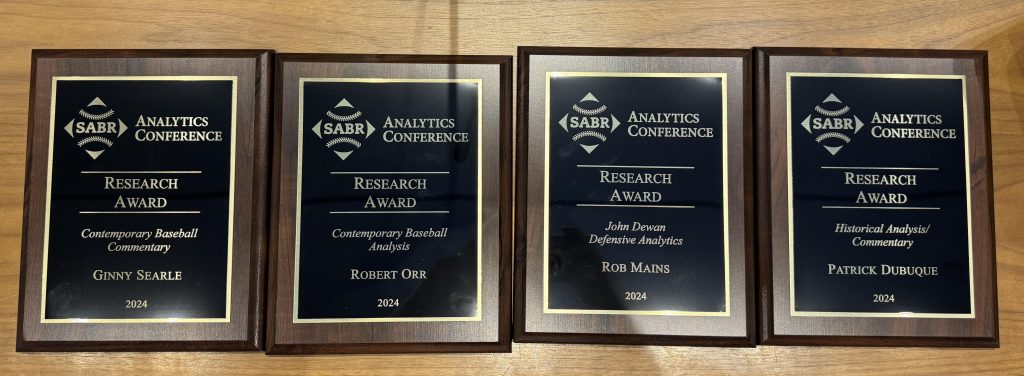 Four SABR Analytics Conference Research Awards